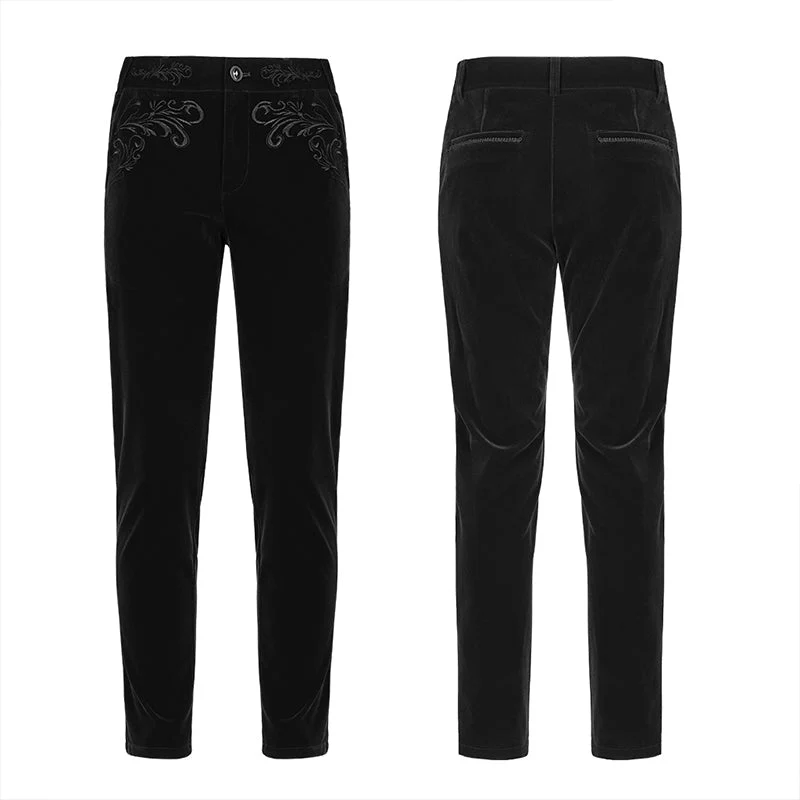 WK-442XCM Exquisite Gothic Embroidered Trousers - Image 2