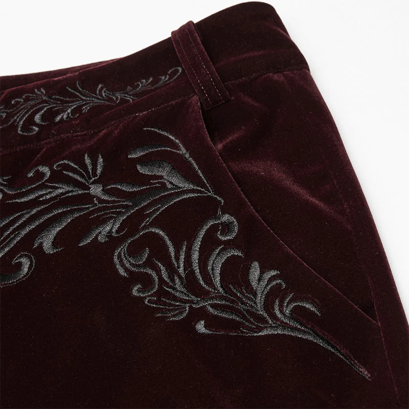 WK-442XCM Exquisite Gothic Embroidered Trousers - Image 4