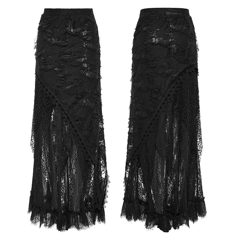 WQ-673BQF Exquisite Gothic lace long skirt - Image 4