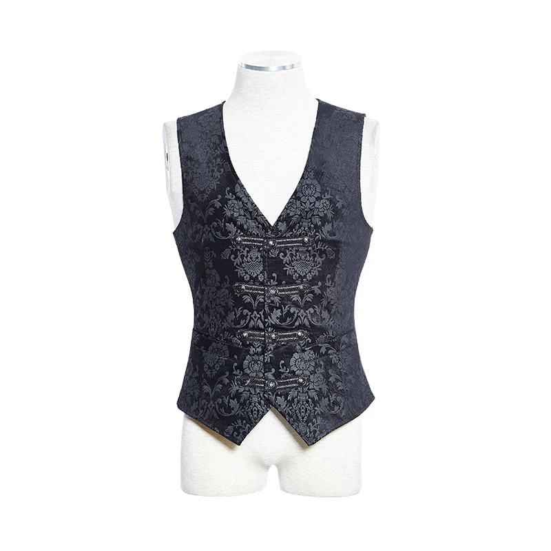 Y-452 Fancy Colorful Printing Western Style Gothic Vest - Image 4