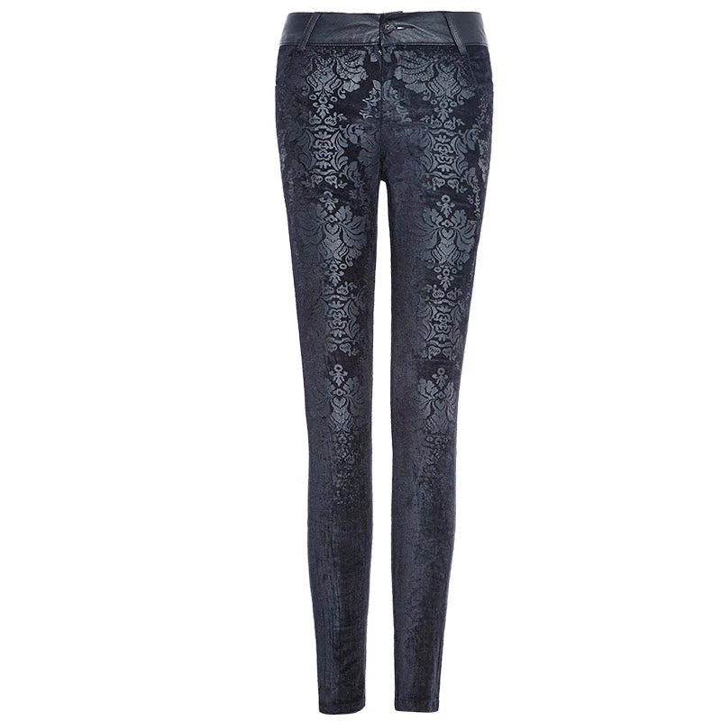 For Women K-166 Fashion black Ladies Punk Pants - Image 4