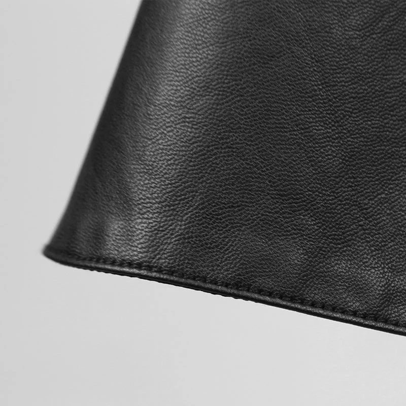PQ-025 Fashion black Leather Punk Skirt - Image 5