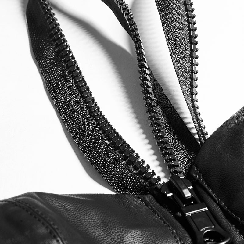 PY-198 Fashion black Sexy Women Laced Zipper Up Leather Punk Vest - Image 5