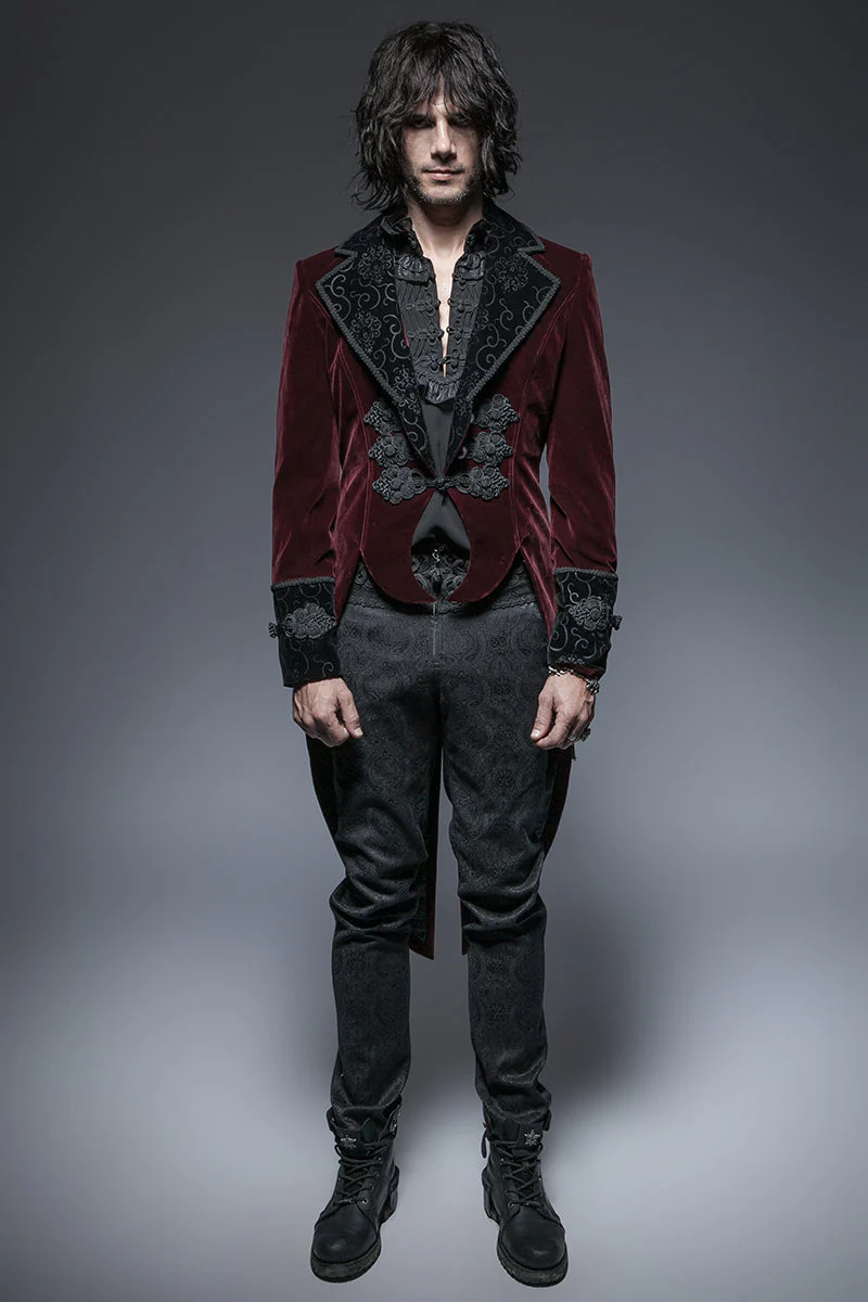 Y-635 Fashion Classical Gentle Long Gothic Jacket With Velour - Image 6