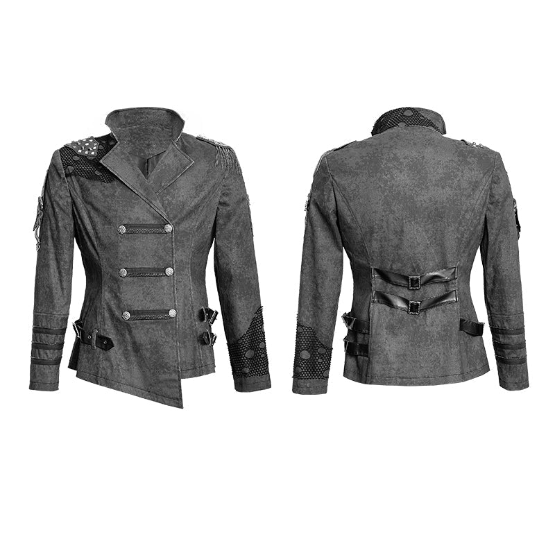 Y-306 Fashion Handsome Popular Military Punk Coat - Image 4