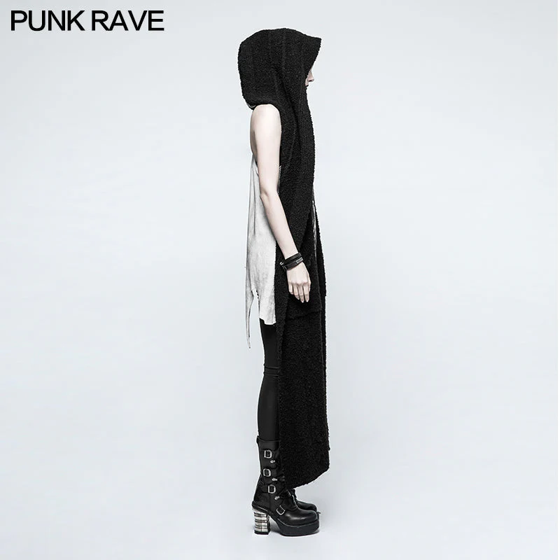 OPM-047 Fashion Heavy Wool Gothic Accessories Hooded Scarf For Women - Image 2