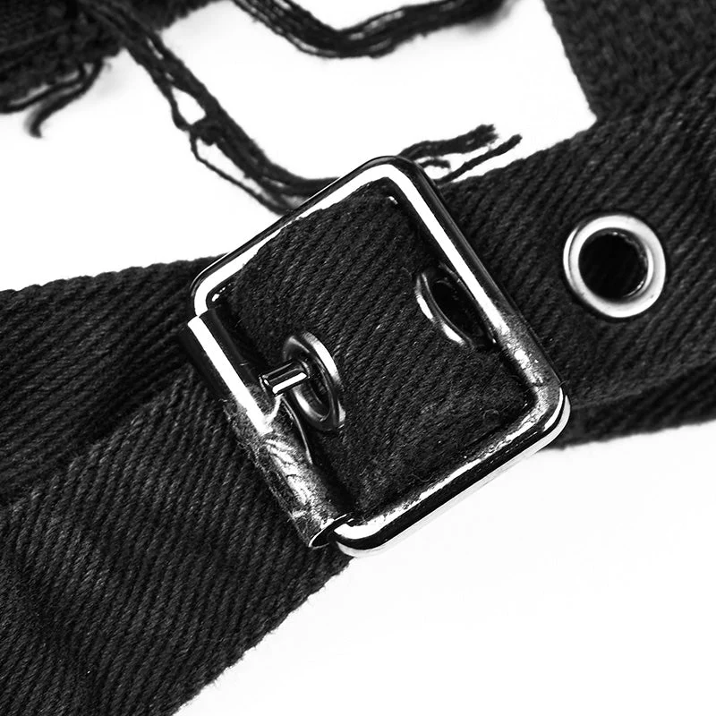 WK-311 Fashion Inelastic Short Punk Pants With Rivet And Metal Decoration - Image 5