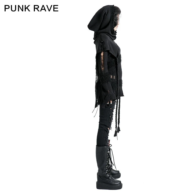 S-125 Fashion Ladies Knitted black Wool Hood Accessories - Image 2