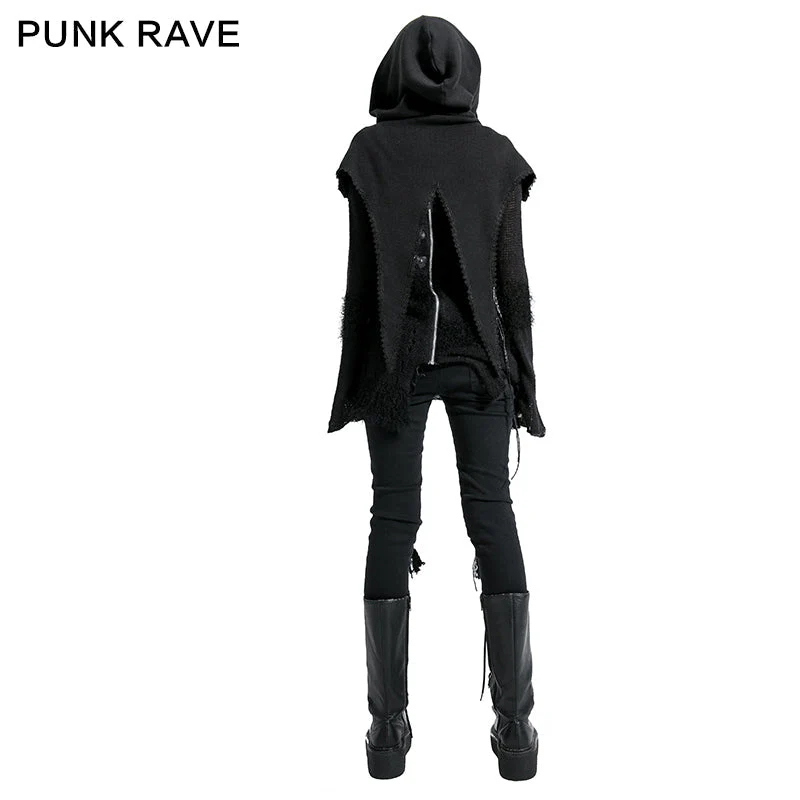 S-125 Fashion Ladies Knitted black Wool Hood Accessories - Image 3