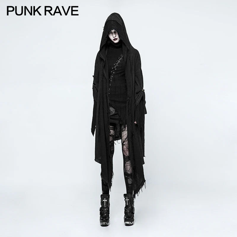 OPY-228 Fashion Loose Death black Punk Hoodies Coat For Women