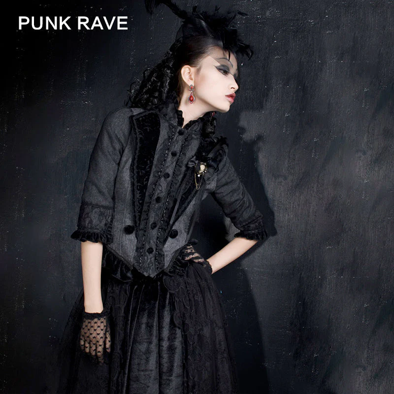 Y-358 Fashion Palace Formula Prep-school Blazer Fashion Gothic Coat