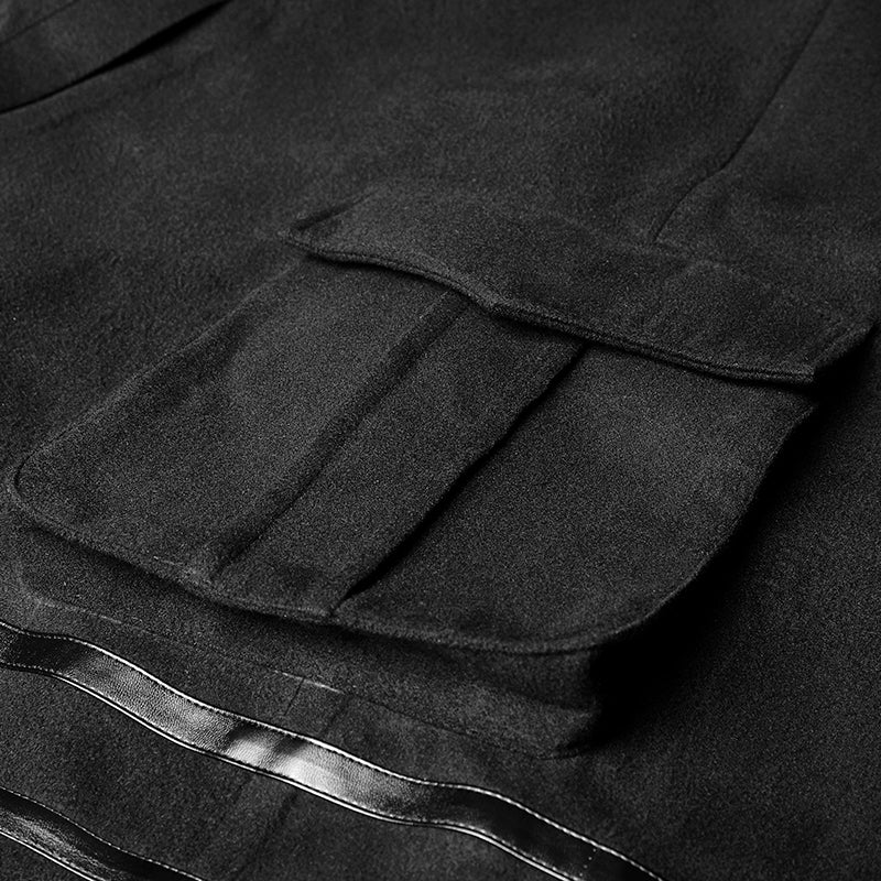 Y-765 Fashion Punk Coat Worsted Military Uniform Cloak For Women - Image 5