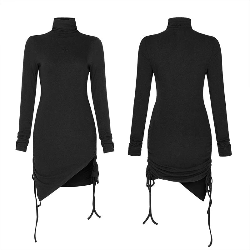 OPQ-864LQF Fitted asymmetrical wrap dress - Image 3