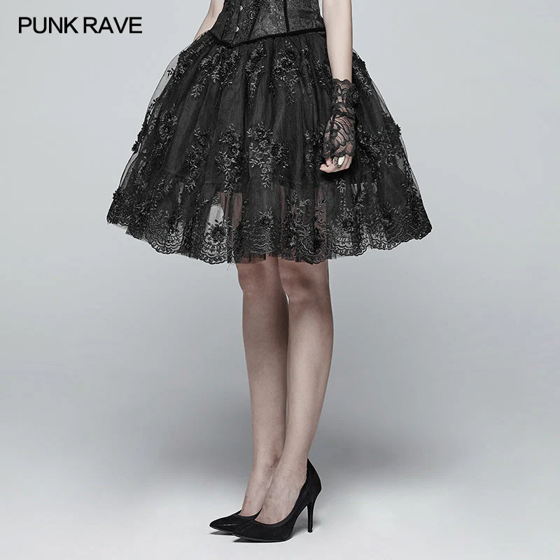 WLQ-088 Gorgeous Lolita Lace Tutu Half Skirt - Image 3