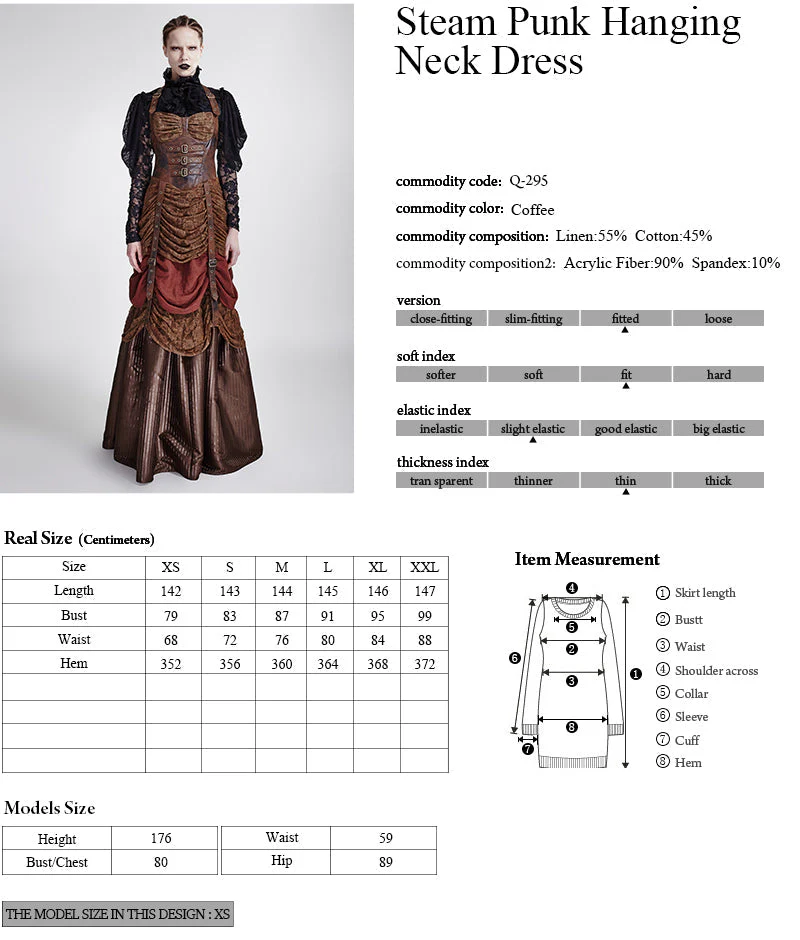 Q-295 Gorgeous Ruched Ball Gown Full-length Evening Punk Dress - Image 6
