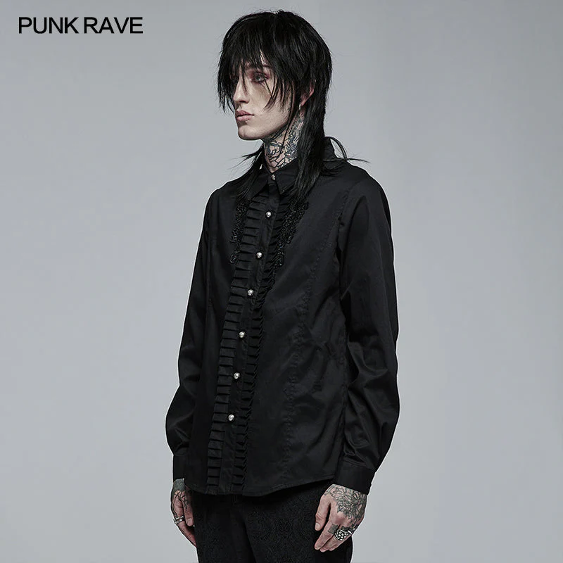 WY-1363CCM Goth Applique Long Sleeve Shirt - Image 2