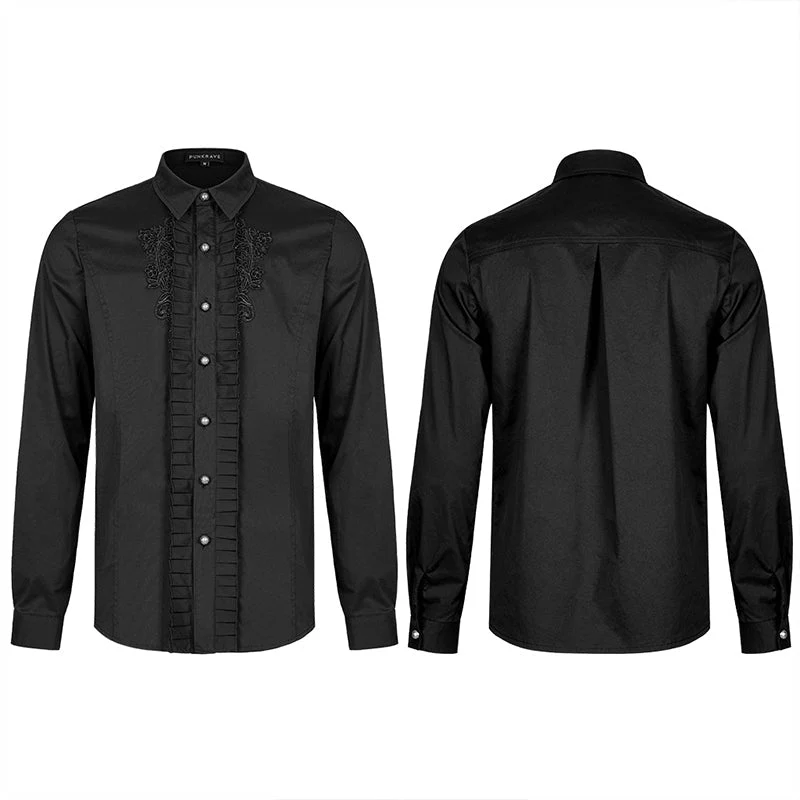WY-1363CCM Goth Applique Long Sleeve Shirt - Image 4