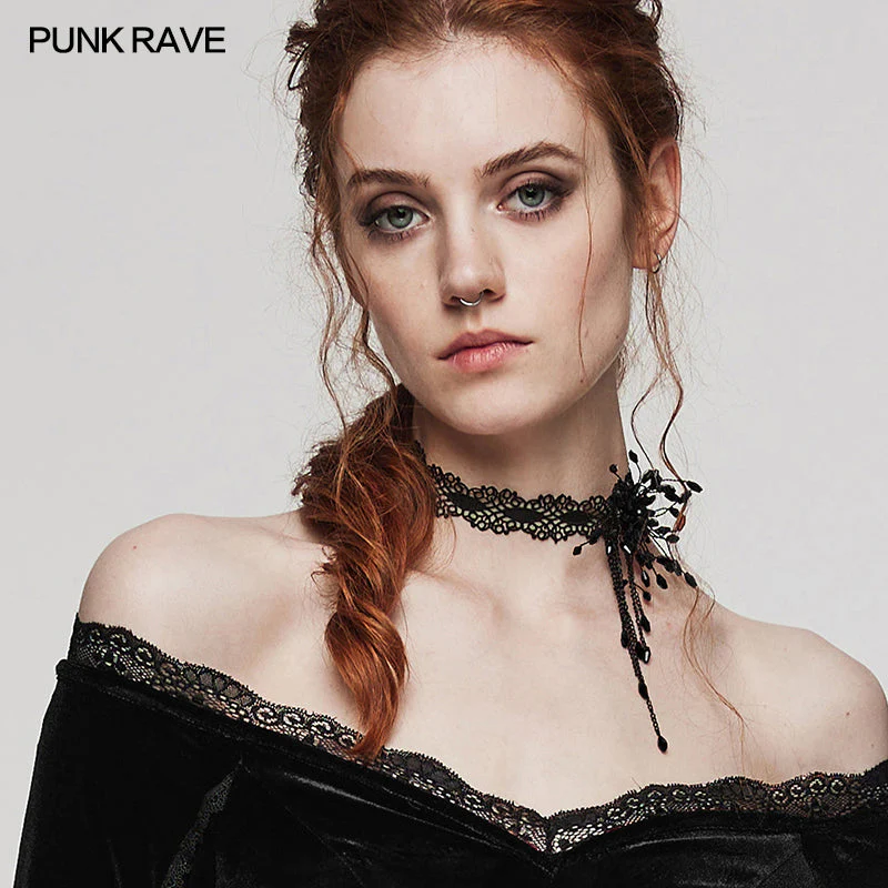 DS-572LHF GOTH Blood Drop Choker - Image 6