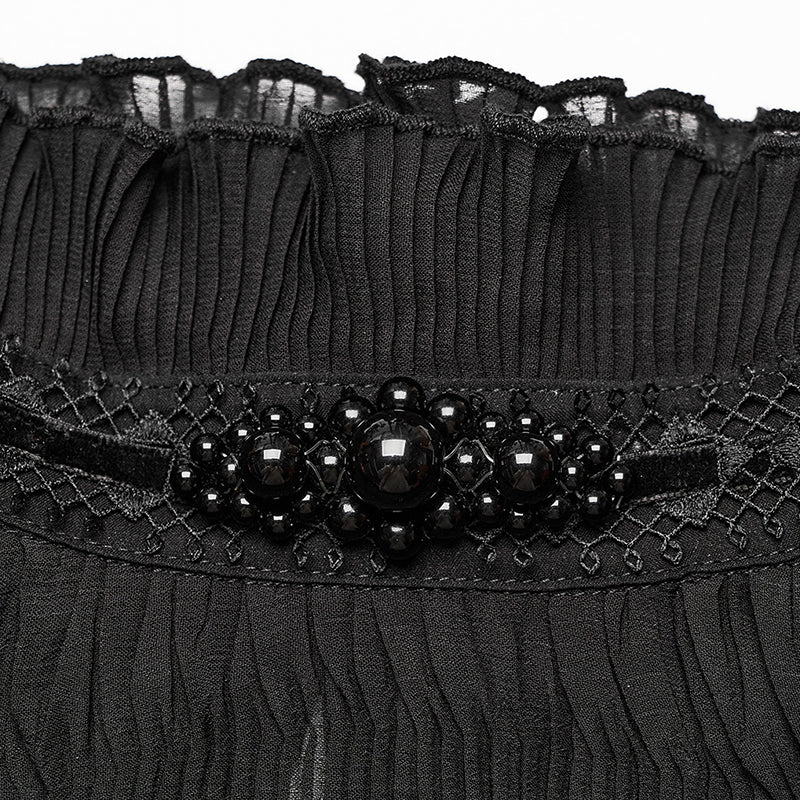 WT-816TCF Goth chiffon delicate lace Shirt - Image 5