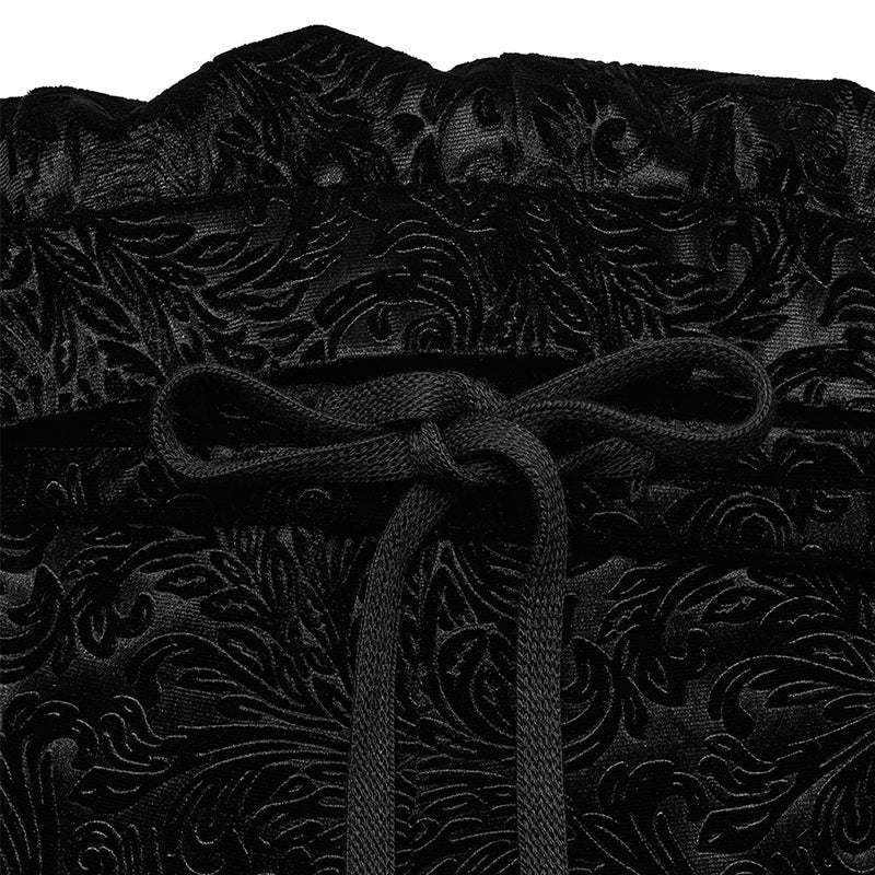 DK-567XCF Goth Dark Texture Jacquard Flare Pants - Image 9