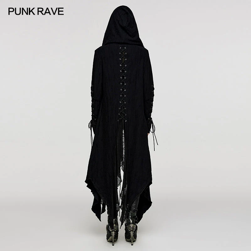 DY-1498ZCF Goth decadent layered long coat - Image 3