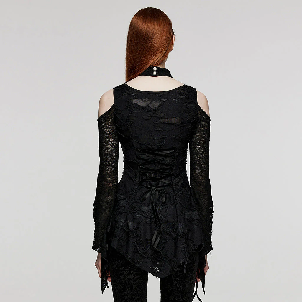 DT-794TCF Goth Drop-Neck Daily T-Shirt - Image 3