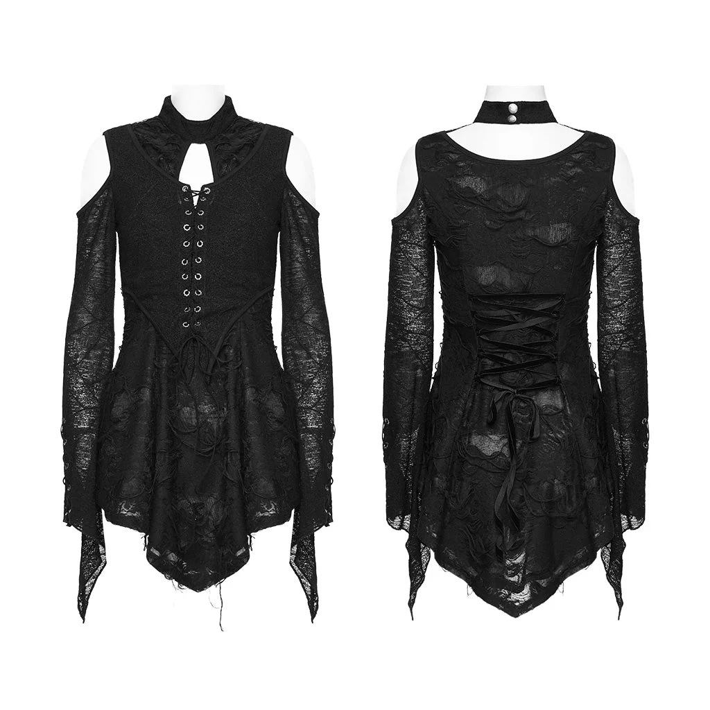 DT-794TCF Goth Drop-Neck Daily T-Shirt - Image 5