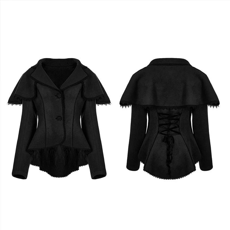 WY-1413EDF Goth faux wool jacket - Image 5