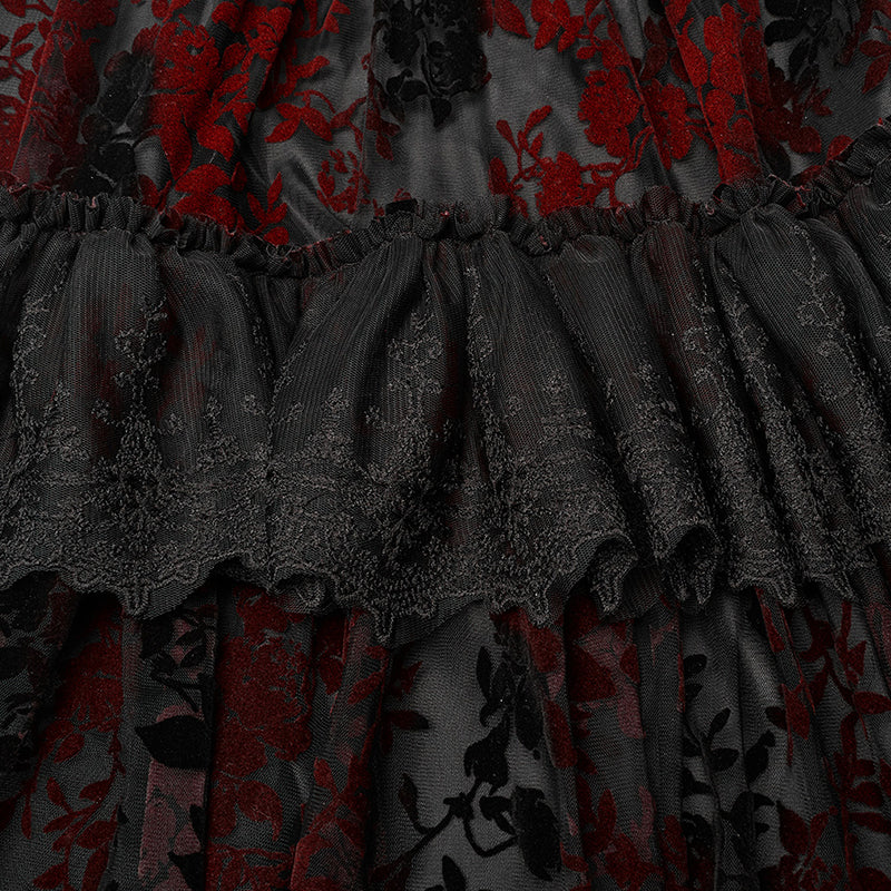 WQ-613LQF Goth Gorgeous Print Dress - Image 9