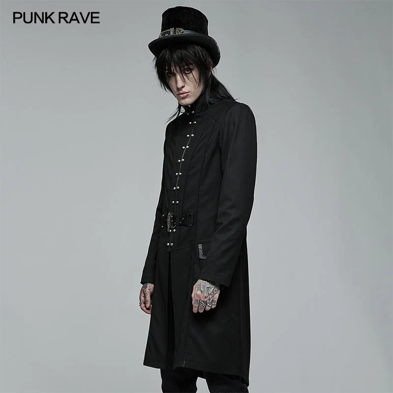 WY-1371XCM Goth handsome medium length embroidered jacket - Image 2