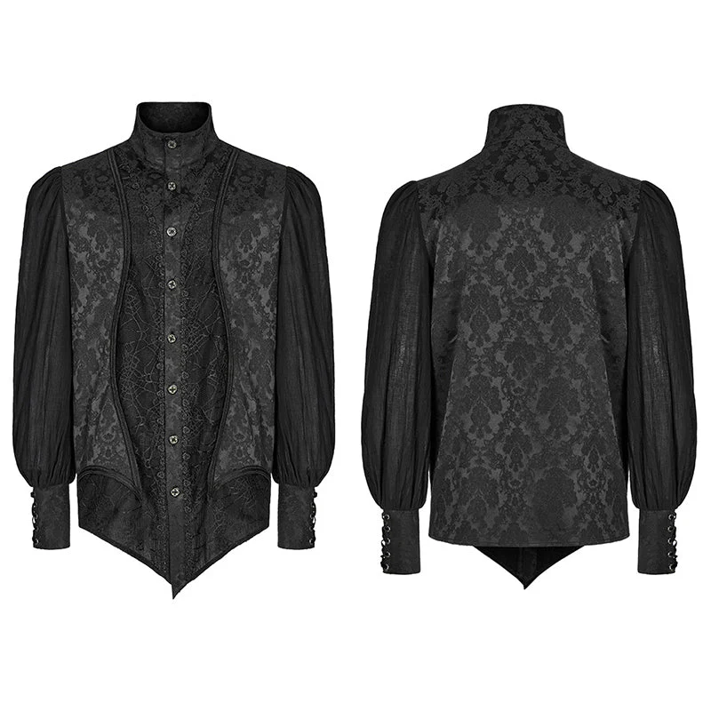 WY-1483CCM Goth lantern sleeve stand collar shirt - Image 4