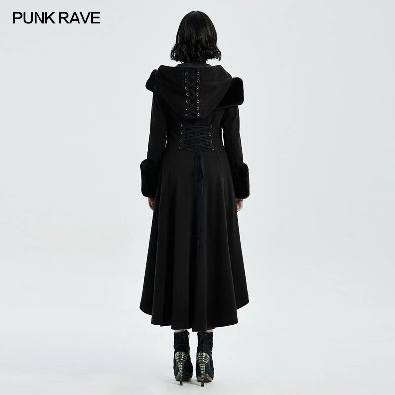 WY-1308ECF Goth Mid Length Cotton-padded Coat - Image 3