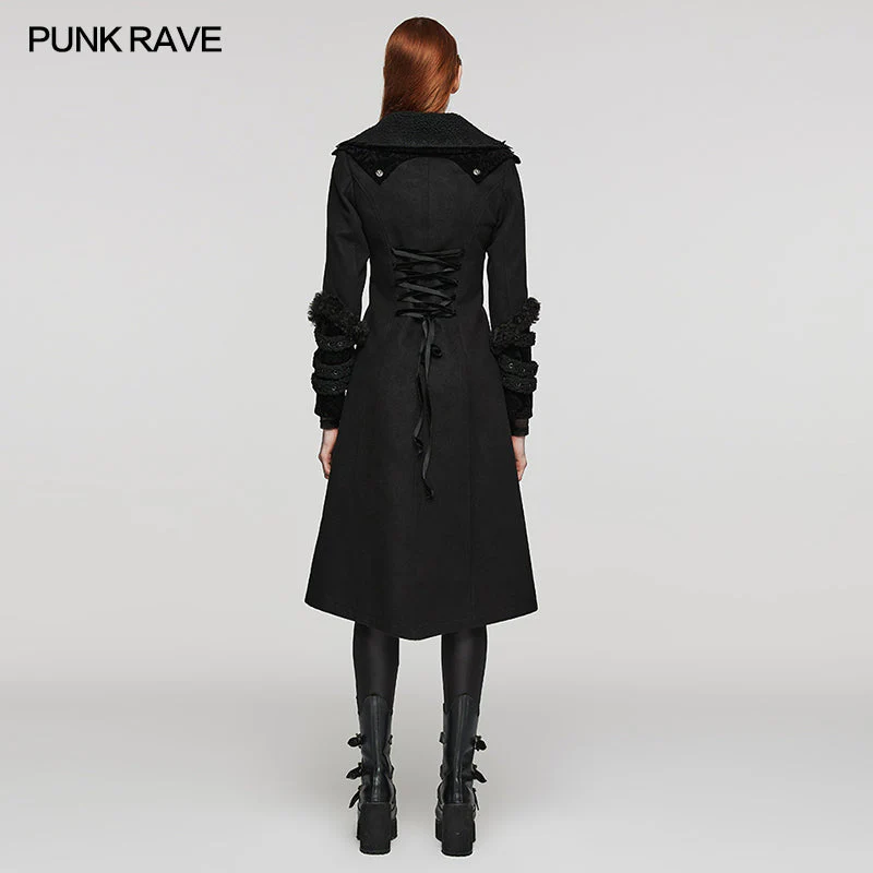 DY-1528ECF Goth plush-strips coat - Image 3