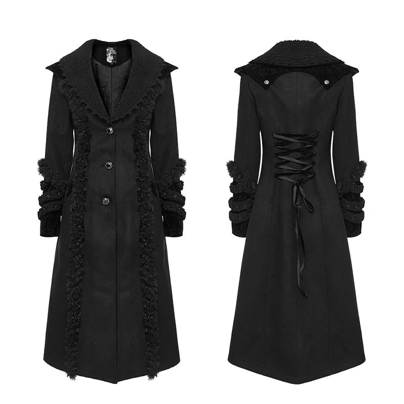 DY-1528ECF Goth plush-strips coat - Image 4