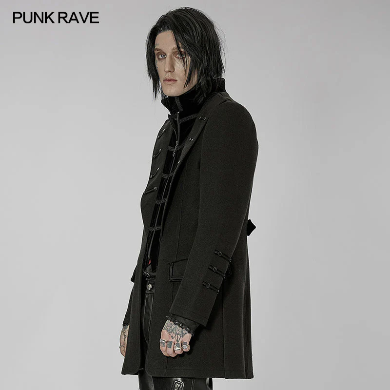 WY-1442XCM Goth faux wool coat - Image 2