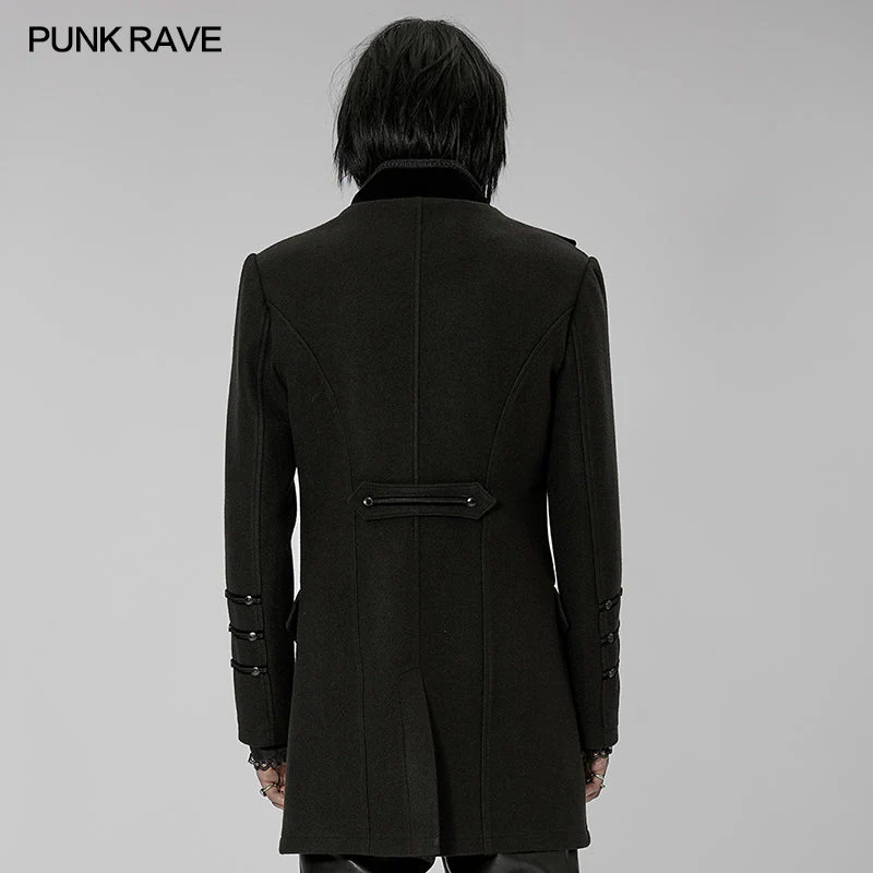 WY-1442XCM Goth faux wool coat - Image 3