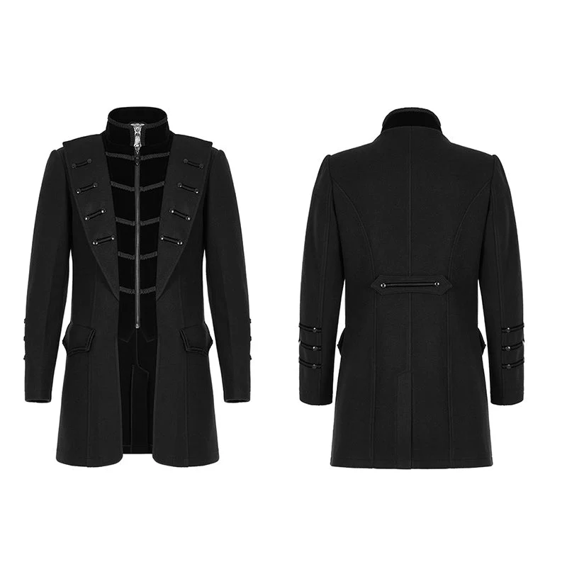 WY-1442XCM Goth faux wool coat - Image 4
