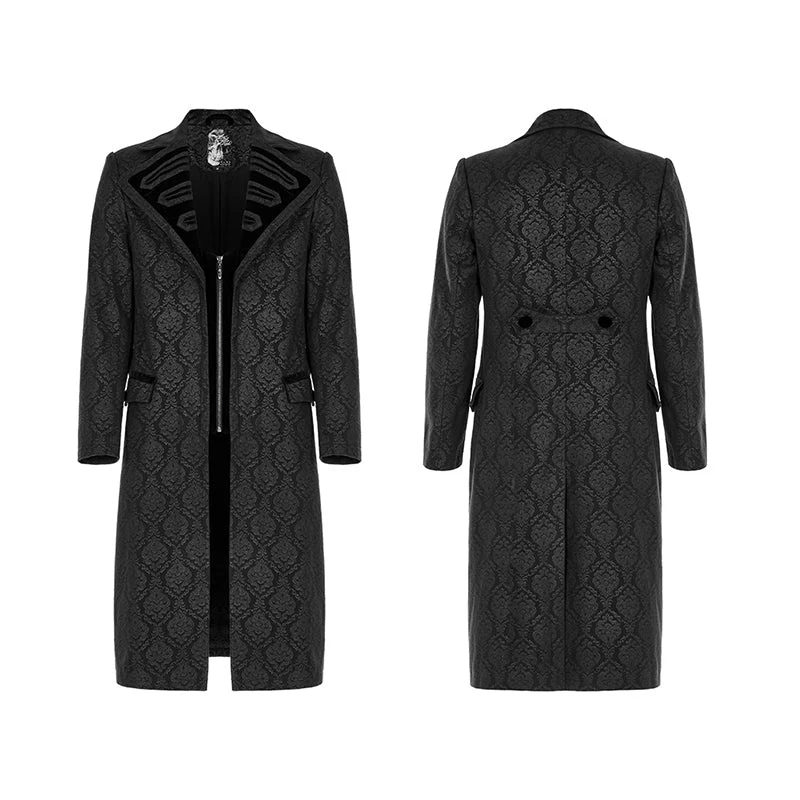 WY-1430XCM Goth print medium length coat - Image 4