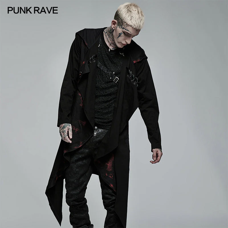 WY-1382WYM Goth printed knitted coat