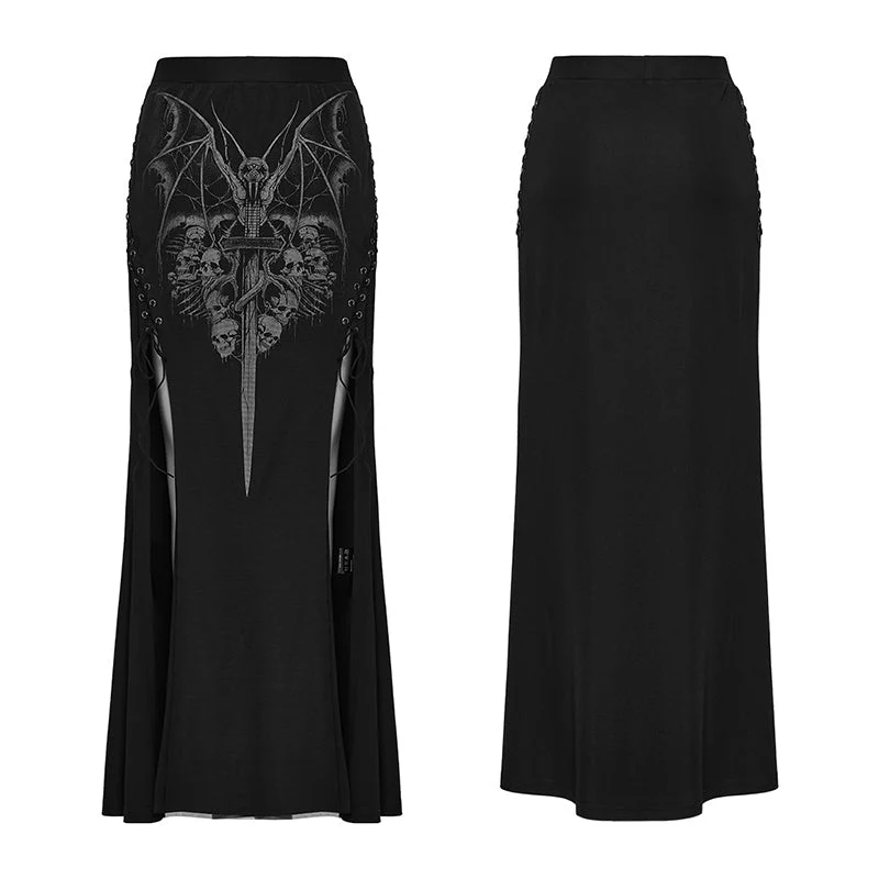 WQ-671BQF 2024 Goth printed skirt - Image 4