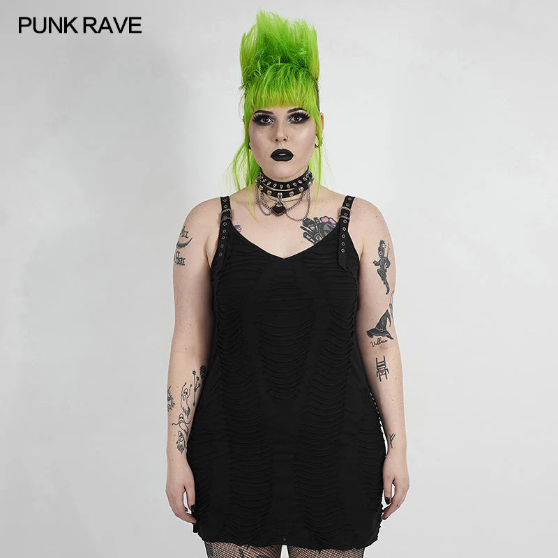 DQ-531LQF Goth sexy braces skirt
