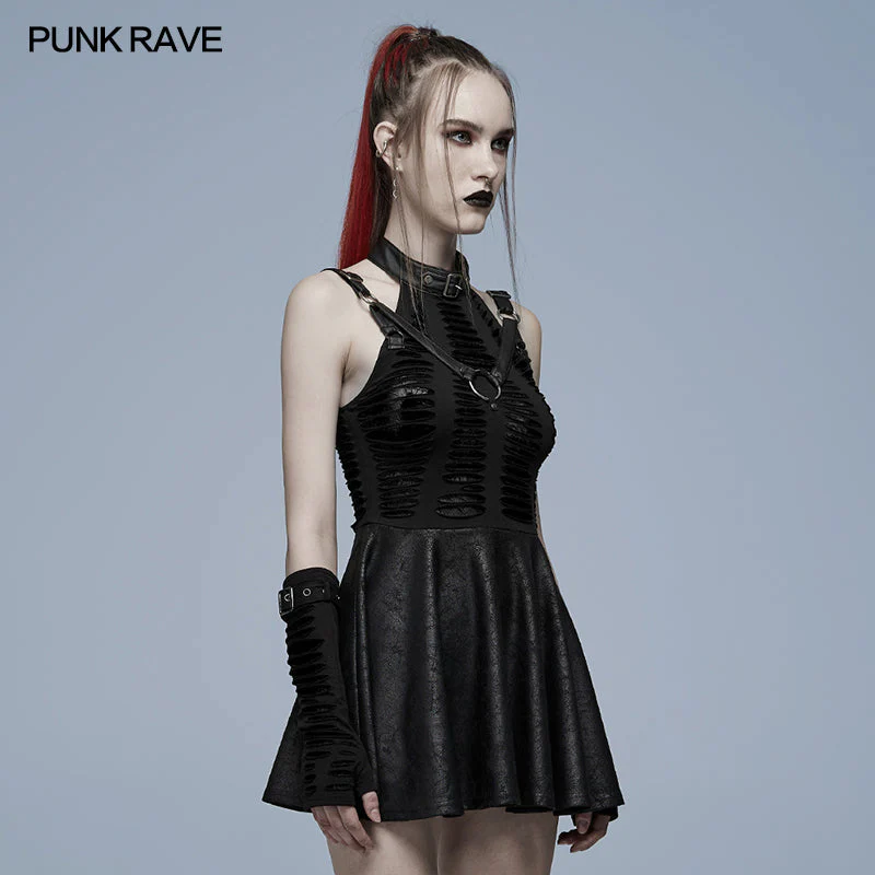 WQ-547LQF Goth sexy cut dress - Image 2
