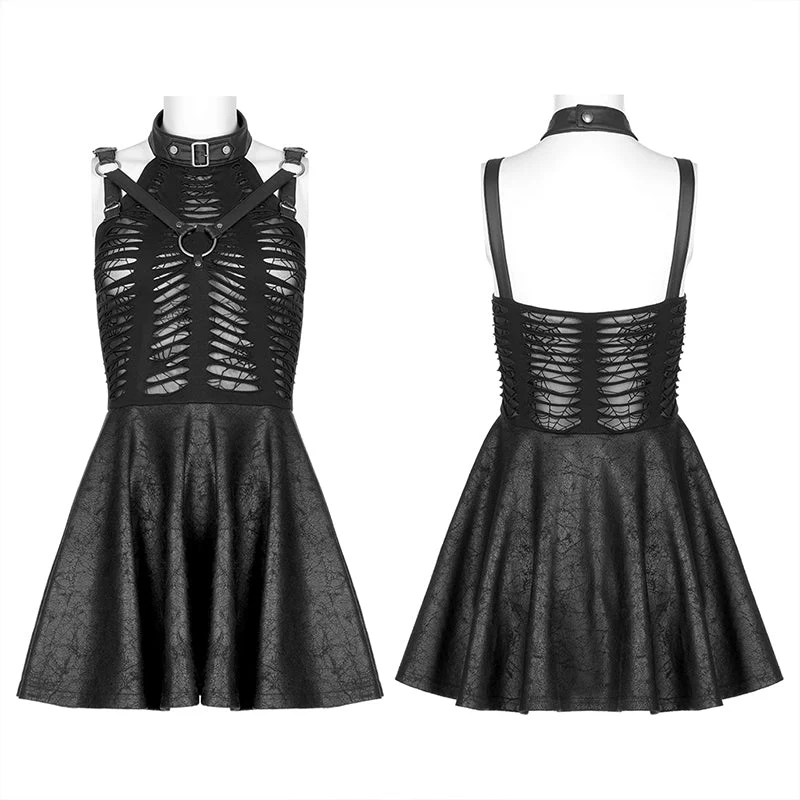 WQ-547LQF Goth sexy cut dress - Image 4