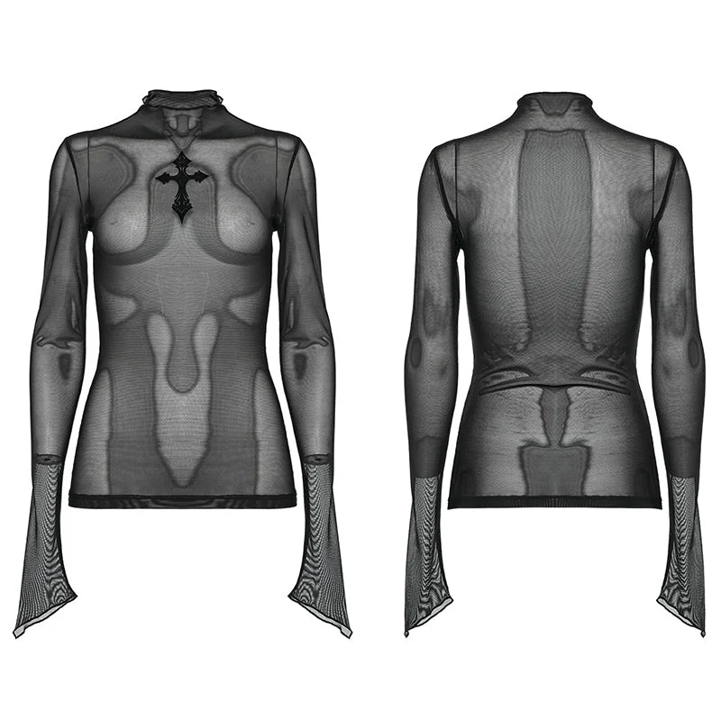 WT-840TCF Goth Sexy see-through T-Shirt - Image 4