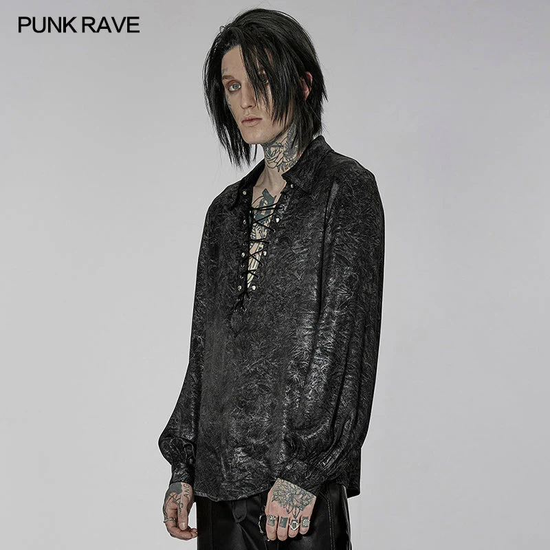 WY-1432CCM Goth simple pullover shirt - Image 2