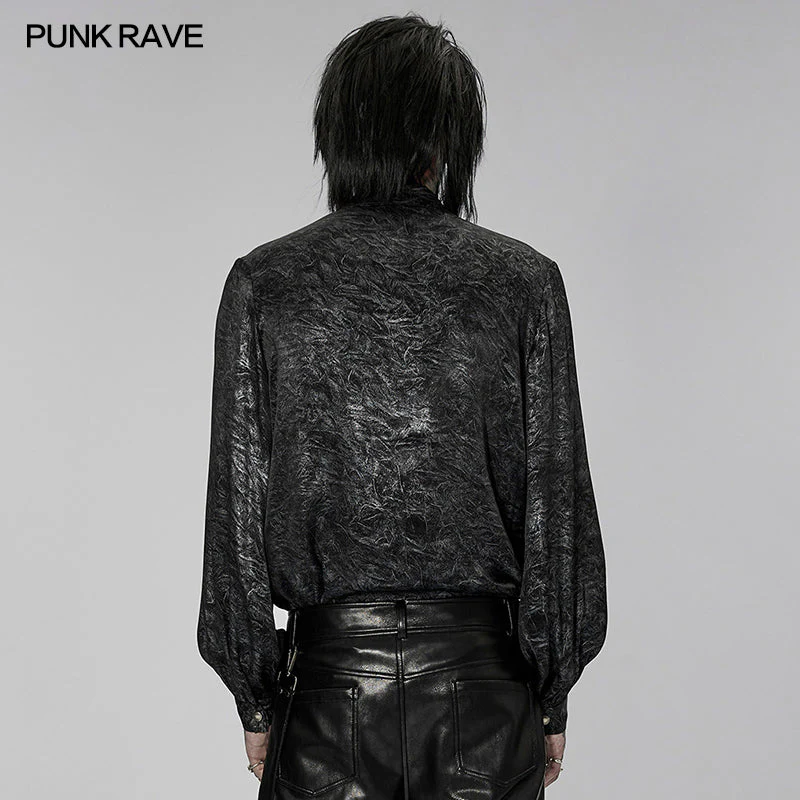 WY-1432CCM Goth simple pullover shirt - Image 3