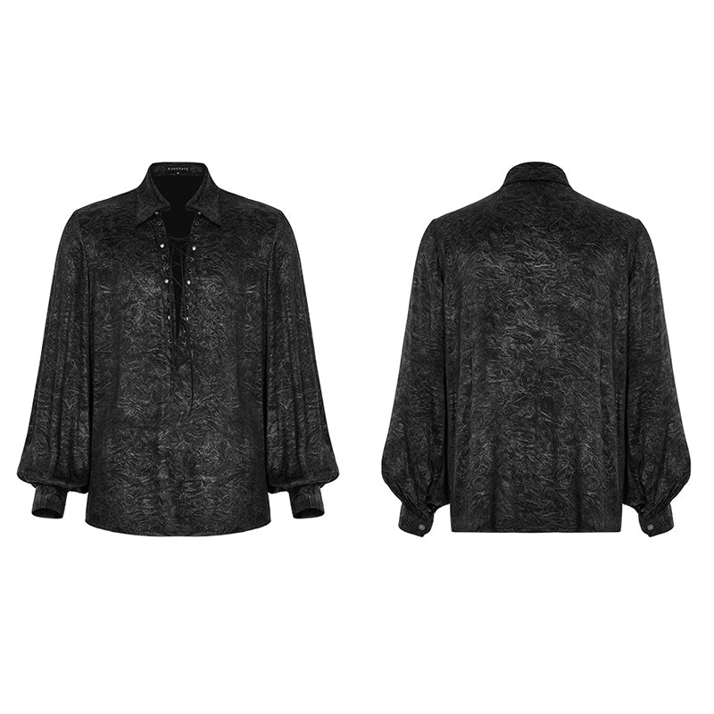 WY-1432CCM Goth simple pullover shirt - Image 4