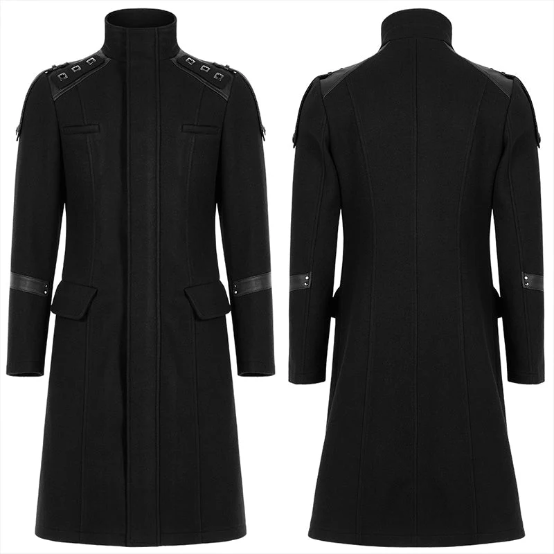WY-1337ECM Goth Simple Woollen Cloth Jacket - Image 4