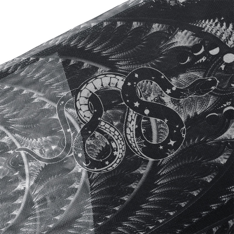 WK-491DQF Goth skinny skeleton print Leggings - Image 5
