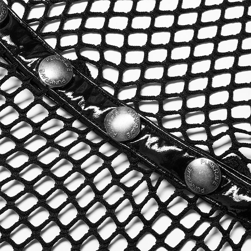 WS-493MZM Goth Stylish Mesh Mask - Image 5